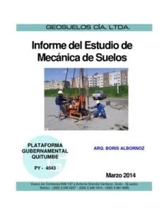 Informe del Estudio de Mecánica de Suelos - Geosuelos Cia Ltda.