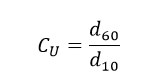 calculo del coeficiente de uniformidad